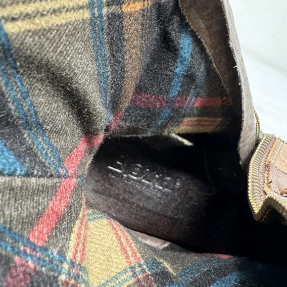 Born Nevica Two Tone Leather Western Block Heel Boots Espresso Antilope Size 6 - Picture 10 of 11